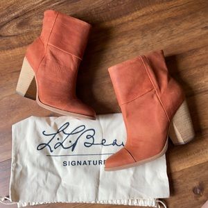 L.L. Bean Women's Ankle Boots in Rust Orange